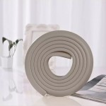 Corners protection strip, length 2 m, tables, baby's room, gray color, 2.0 cm